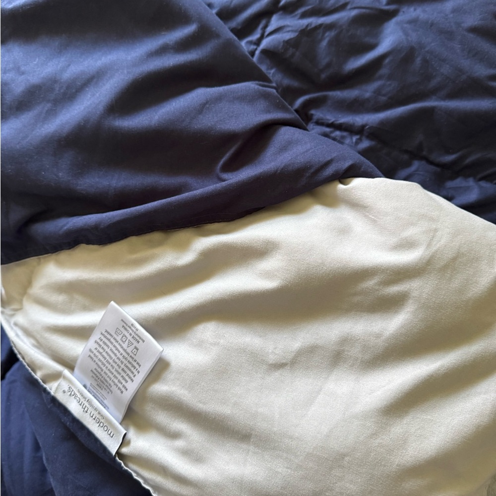 Navy and Cream Comforter